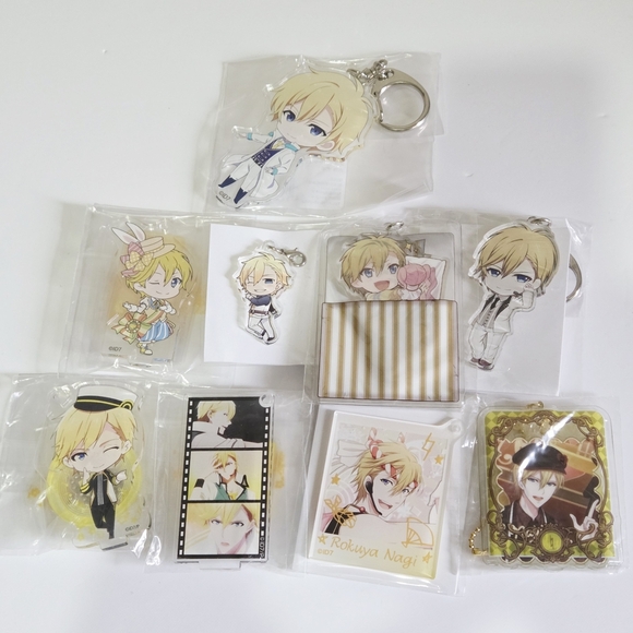 Manga Accessories - idolish7 - Rokuya Nagi Acrylic Strap / Keychain Lot - Otome Ita Bag